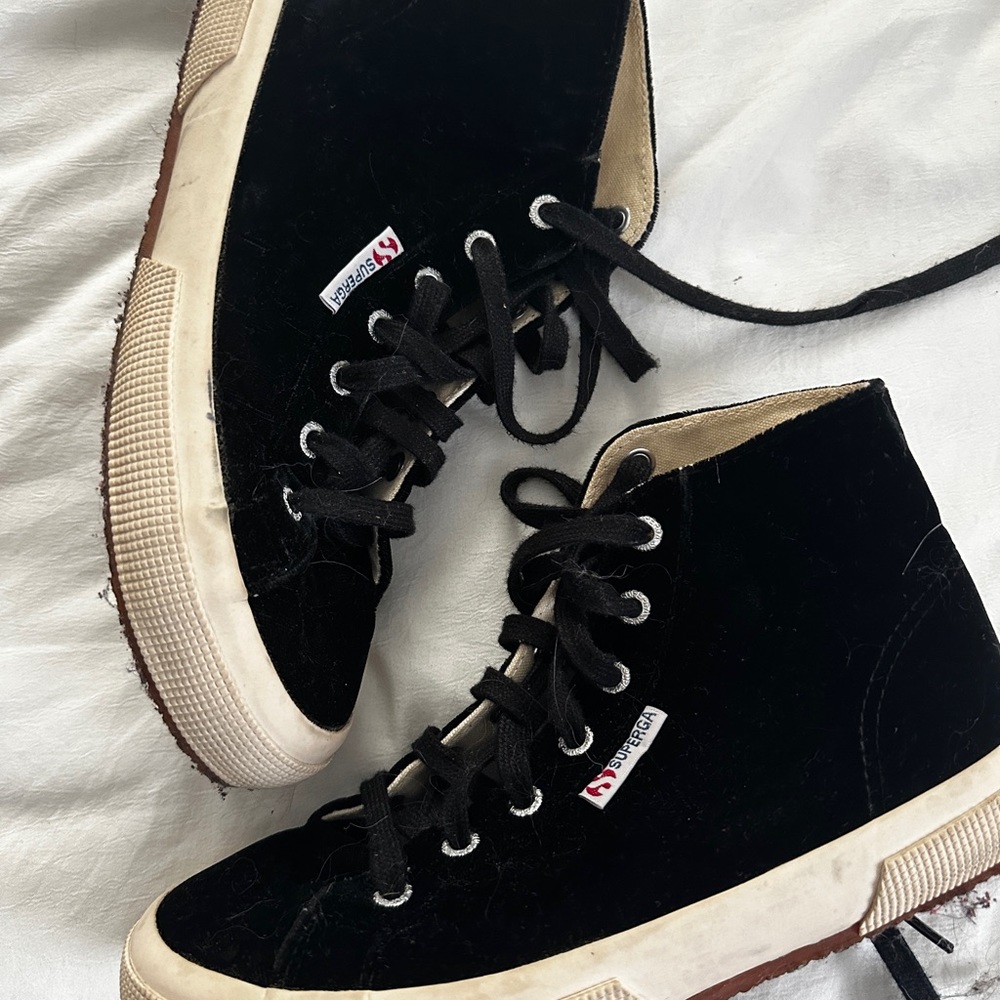 Black velvet Superga Sneakers